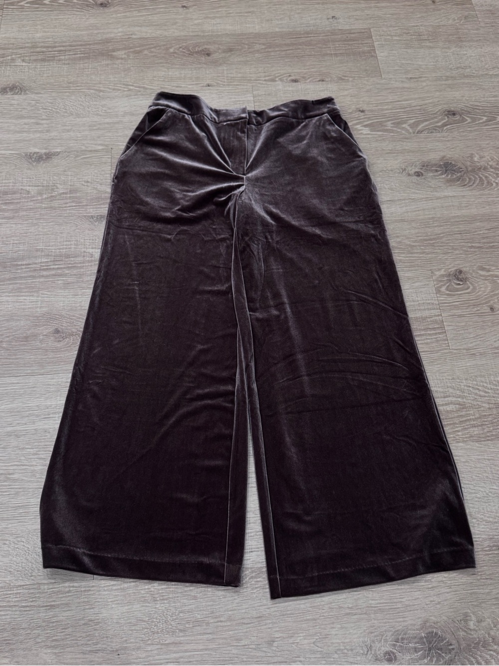 Sofia Jeans by Sofia Vergara Rich brown Velvet Wide Leg Trousers Pants Size 12